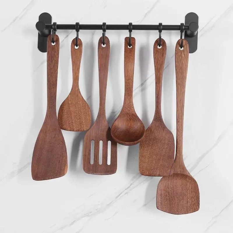 Conjunto Lavin - Utensílios de Madeira Natural para Cozinha