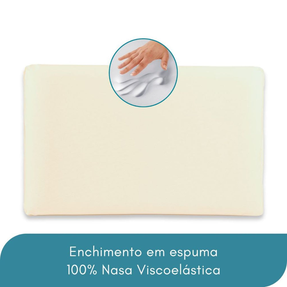 Kit 2 Travesseiros Nasa Original Viscoelástico Hipoalergênico - Lavin Decor