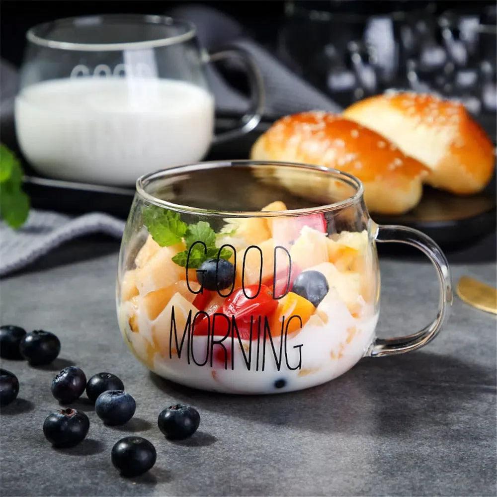 Caneca de Vidro "Good Morning"