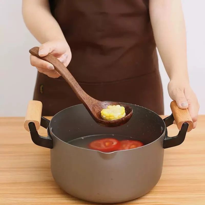 Conjunto Lavin - Utensílios de Madeira Natural para Cozinha