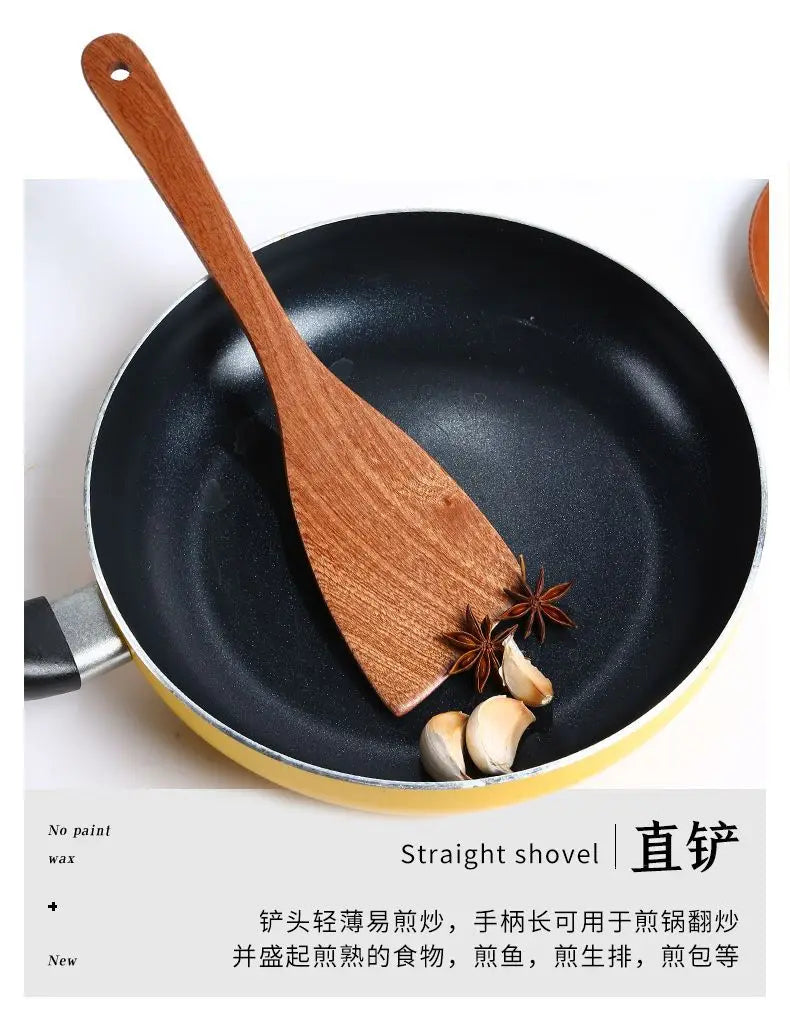 Conjunto Lavin - Utensílios de Madeira Natural para Cozinha