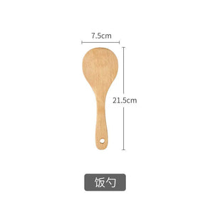 Conjunto Lavin - Utensílios de Madeira Natural para Cozinha
