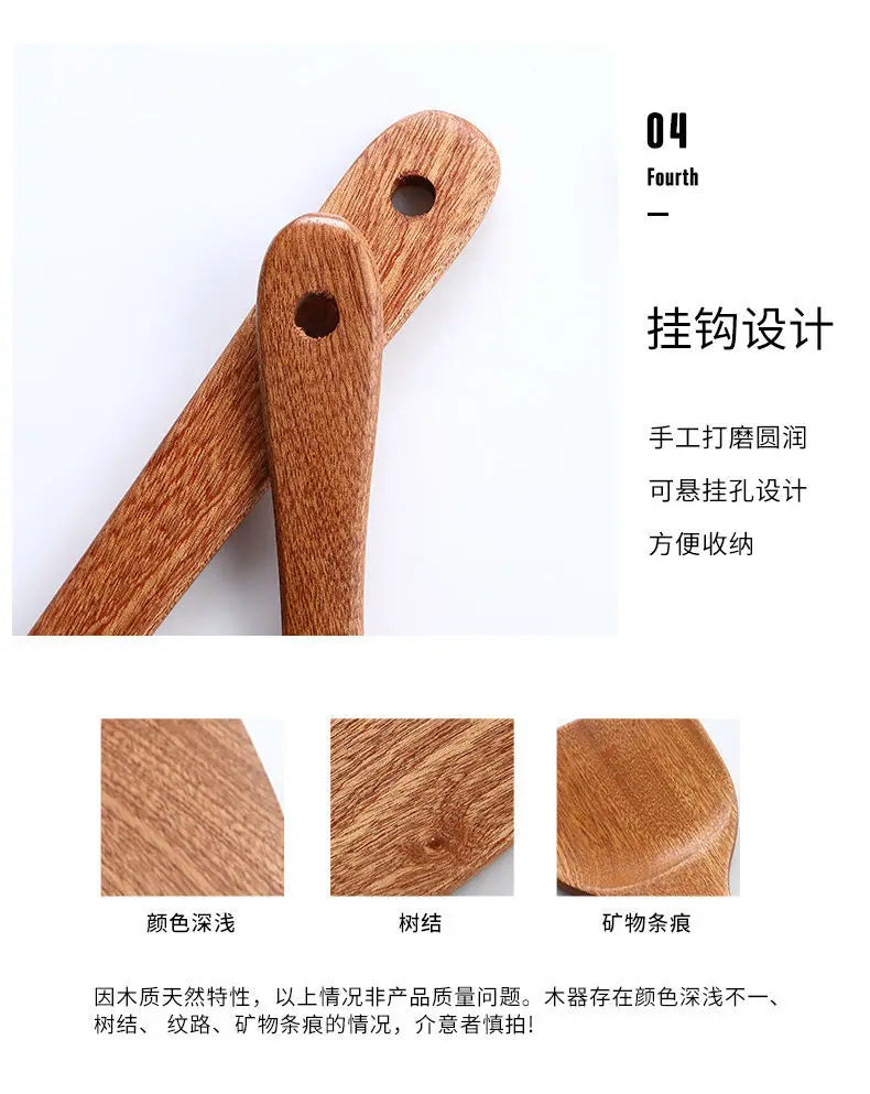 Conjunto Lavin - Utensílios de Madeira Natural para Cozinha