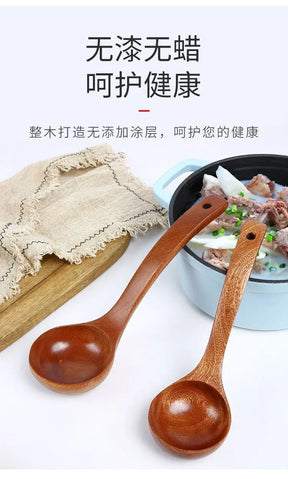 Conjunto Lavin - Utensílios de Madeira Natural para Cozinha