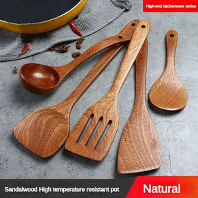Conjunto Lavin - Utensílios de Madeira Natural para Cozinha