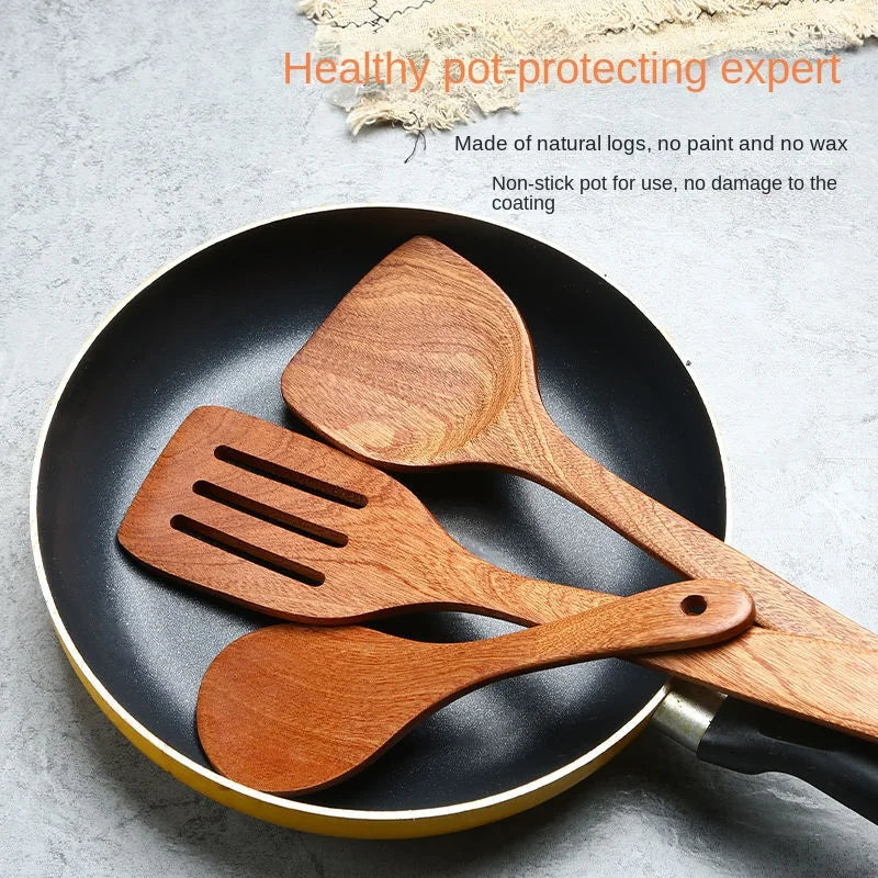 Conjunto Lavin - Utensílios de Madeira Natural para Cozinha